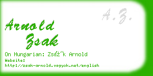 arnold zsak business card